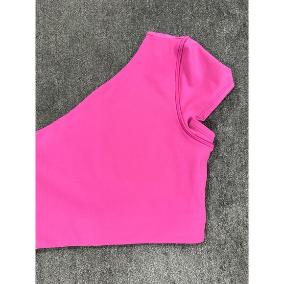 L Space Genessee Off The Shoulder Active Crop Top Deep Pink Size XS NWOT - Picture 3 of 8